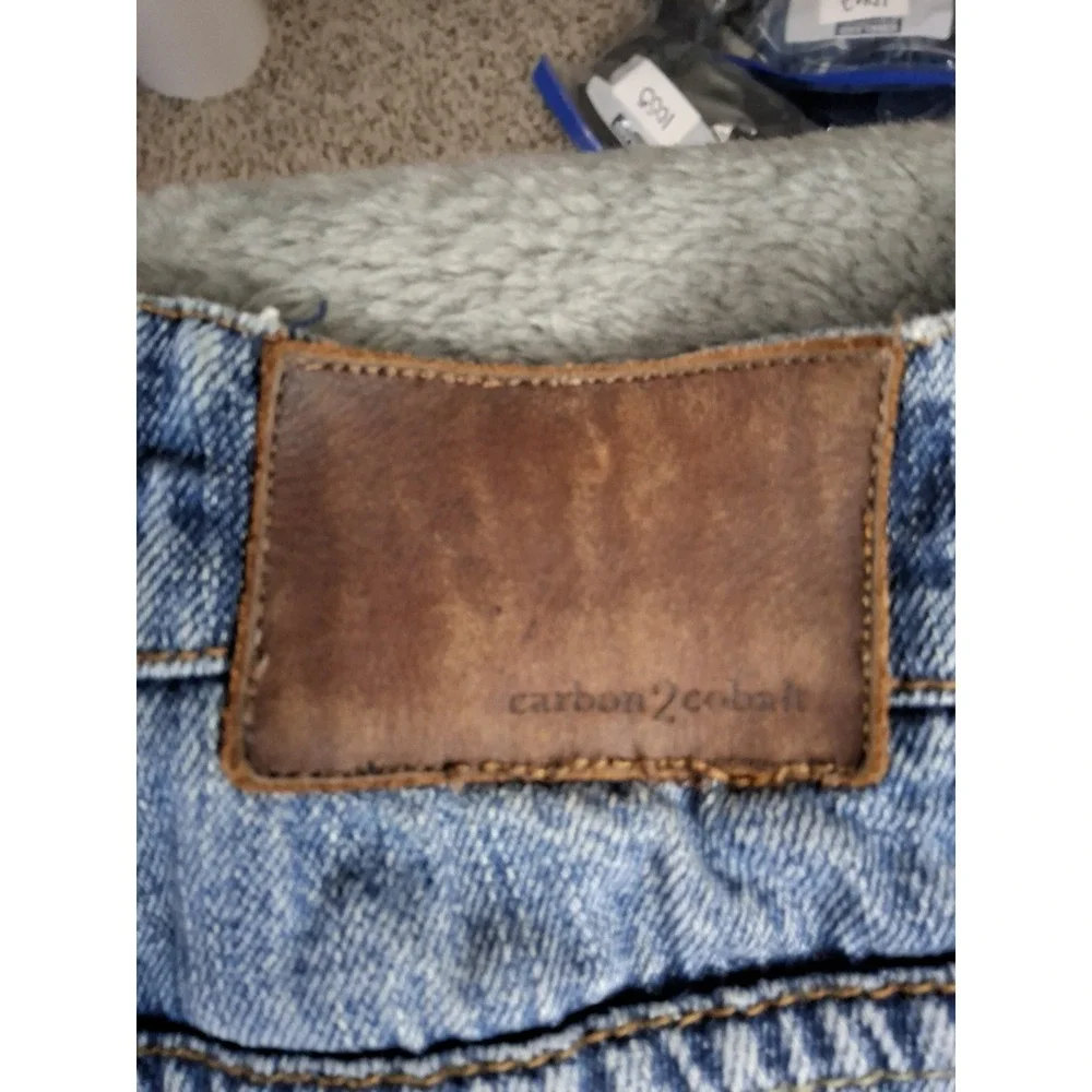 Mens Carbon 2 Colbalt Blue Denim Straight Leg Jeans Size 34x30. Preppy....